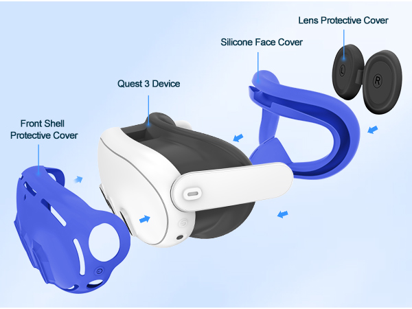 silicone quest 3 face cover