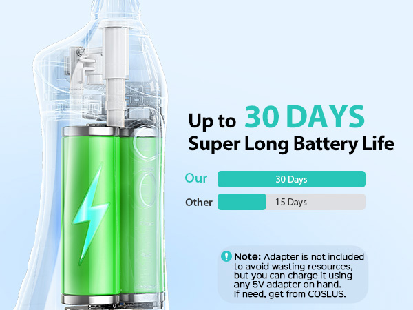 COSLUS Whitening Water Flosser Pick Portable Oral Irrigador Cordless Whitening Flossers for Teeth