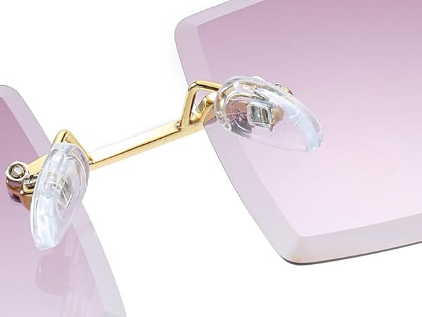 Retro Rimless Rectangle Sunglasses