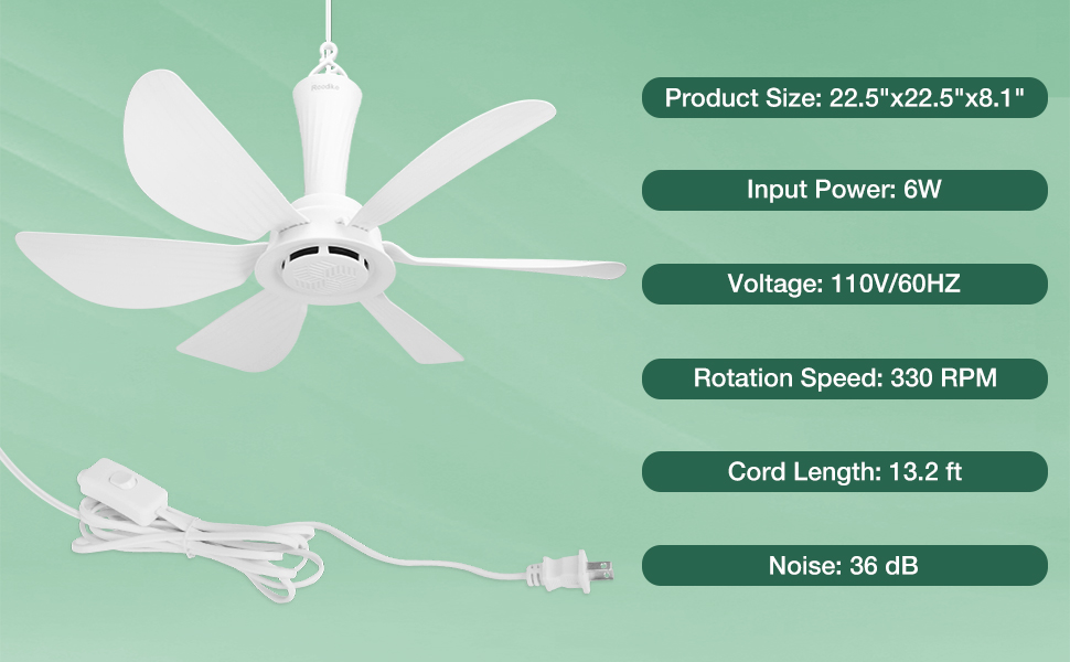 Small Ceiling Fan-plug in-1-3-2