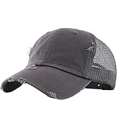 KBETHOS Vintage Washed Distressed Cotton Dad Hat Baseball Cap Adjustable Polo Trucker Unisex Styl...