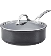 Anolon X Hybrid Nonstick Induction Saute Pan With Lid, 3.5 Quart - Charcoal Gray