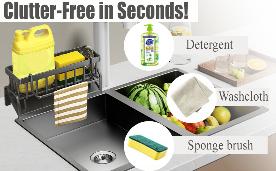 sponge holder sink caddy for kitchen