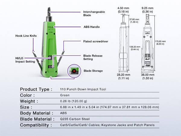 110 Punch Down Impact Tool