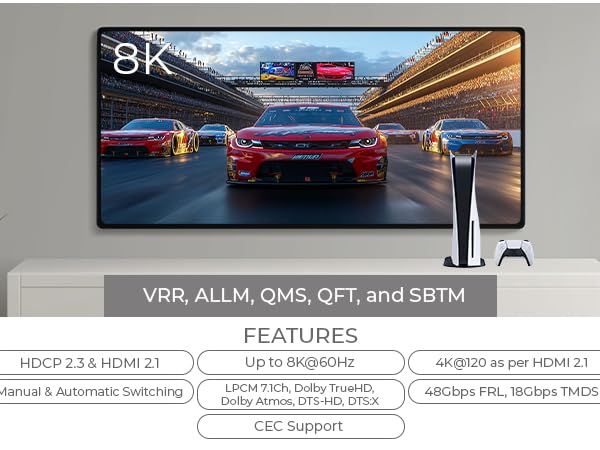 HDMI Switch 8K 4K@120Hz