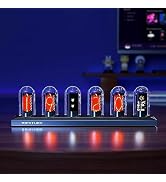 Fiotura G400 IPS Nixie Tube Digital Clock,APP Control,Weather&amp;Temperature,Electronic Photo Wall,M...