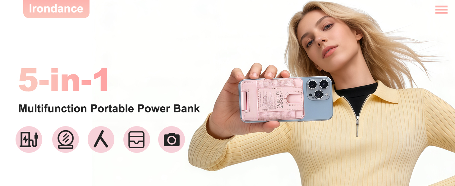 5000mAh backup power for daily use, short trips, and busy days.