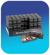 Deke Home - Monthly Pill Organizer 3 Times a Day, 30 Day Pill Box with AM PM Compartments, Large ...