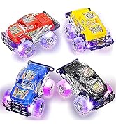 Light Up Monster Truck Set for Boys and Girls by ArtCreativity - Set Includes 2, 6 Inch Monster T...
