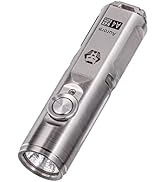 RovyVon A4 Pro Titanium Keychain Flashlight, Super Bright 650 Lumens Titanium Flashlight Powered ...