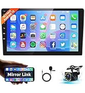 Android Double Din Car Stereo 10.1 Inch Touch Screen Car Radio Android Head Unit Support Mirror L...