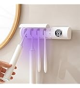 Wall Mounted Toothbrush Holder, Electric Smart Toothbrush Holders with Cleaning &amp; Drying, 4 Tooth...