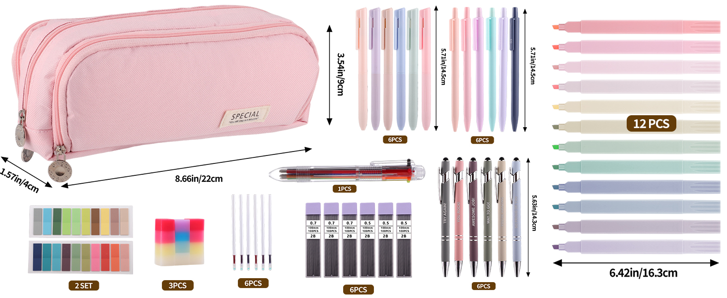 Pencil Case with Supplies