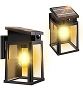 GOODEA 2 Pack Solar Porch Lights Outdoor with Motion Sensor, Dusk to Dawn Wall Lights Outside, LE...
