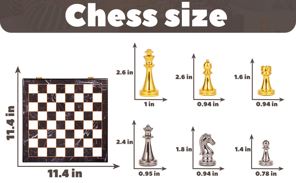 Metal Chess Set for Adults and Kids