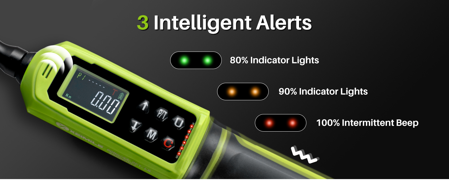 3 Intelligent Alerts of Digital Torque Wrench