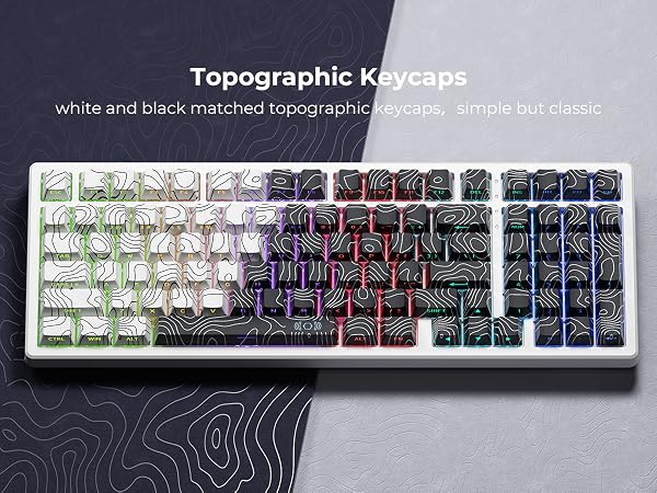 white and black keycaps