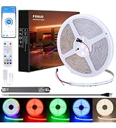FOSUO RGBW Smart IC COB LED Strip Natural White 4000K 24V 32.8ft 7840LEDs WS2811 Addressable Colo...
