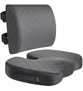 TushGuard Back&amp;Seat Cushion, Car Seat Office Chair Cushions, Sciatica &amp; Back Coccyx Tailbone Pain...