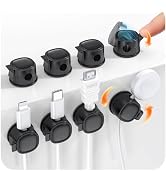 8 Pack Rotatable Cable Clips Cord Organizer,Desk Cable Management Accessory,Cord Clips,Adhesive U...