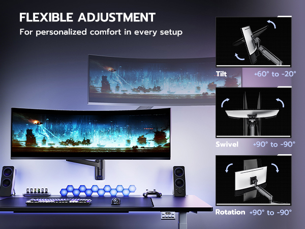 GDT1008WLBK Flexible Adjustment