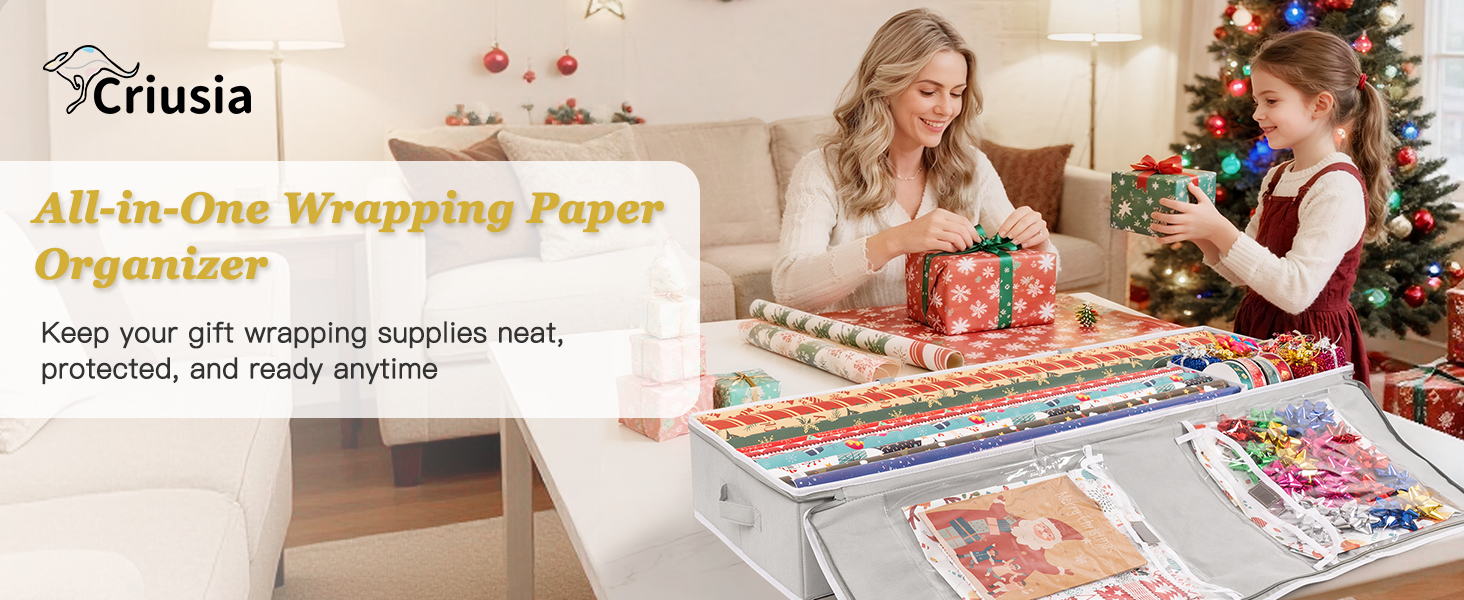 Gift Wrapping Paper Organizer Storage