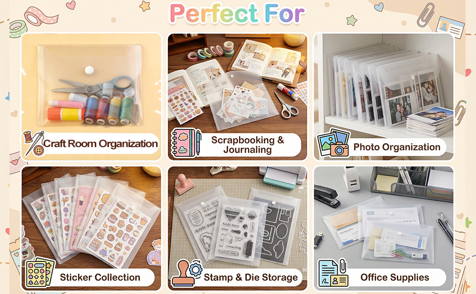 Clear Sticker Storage System.