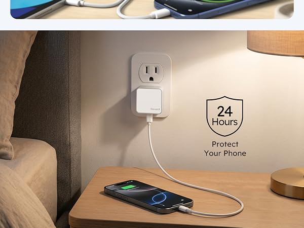 50W Dual USB C Wall Charger Block