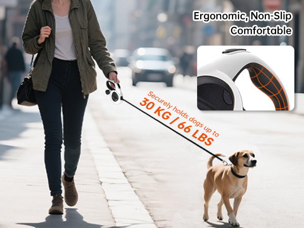 16Ft Retractable Dog Leash with LED Light, Heavy Duty Dog Leash