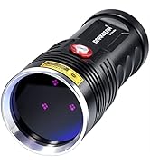 DARKBEAM UV Flashlight 365nm Black Light, Blood Tracking Flashlight Rechargeable, Powerful 36W Wo...