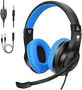BlueFire Kids Headphones for Online School, Children, Teens, Boys, Girls, 3.5mm Stereo Over-Ear G...