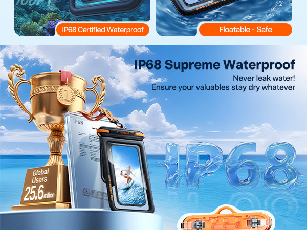 waterproof phone pouch floating
