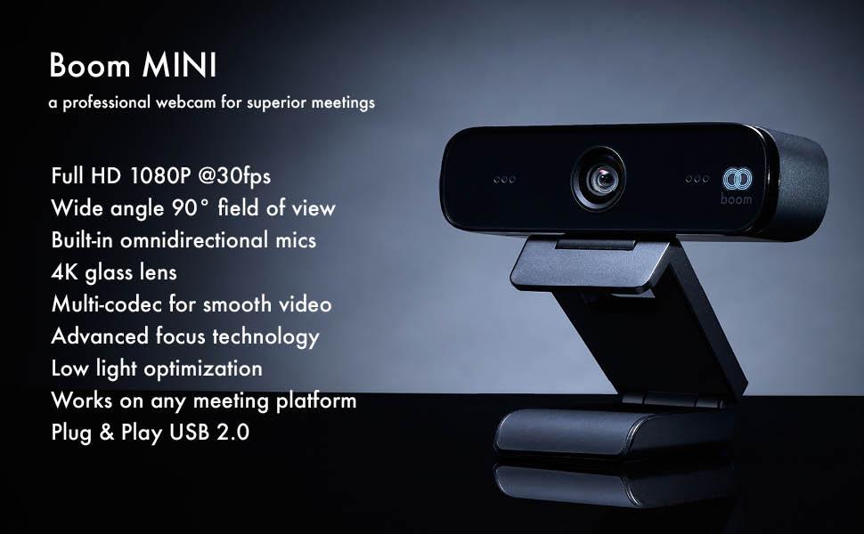 Boom MINI hero image with top features listed