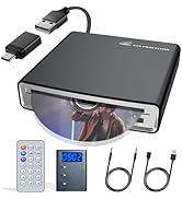 CD Player for Car with USB&amp;Type-C Port/Decoder/AUX Port, CD Player Portable Compatible with Car/L...