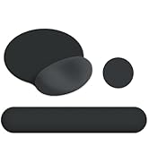 AIMSA Mouse Pad with Wrist Rest Support, Keyboard Wrist Rest Set, Ergonomic Memory Foam Mousepad ...
