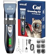 oneisall Cat Clippers for Matted Hair, Quiet Cat Shaver for Long Hair, Cordless Cat Hair Trimmer ...