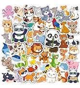 OHOME 100 PCS Water Bottle Stickers for Kids - Cute Animal Stickers for Water Bottles - Funny Cat...