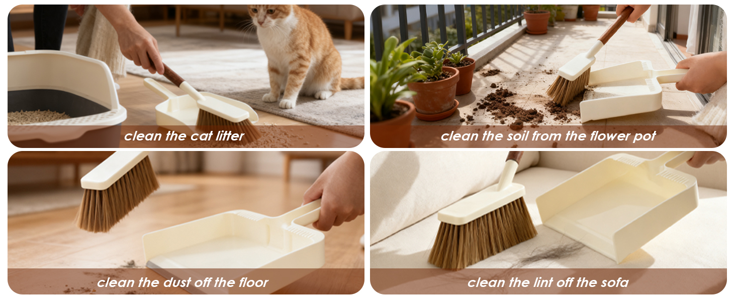 small dust pan and brush set