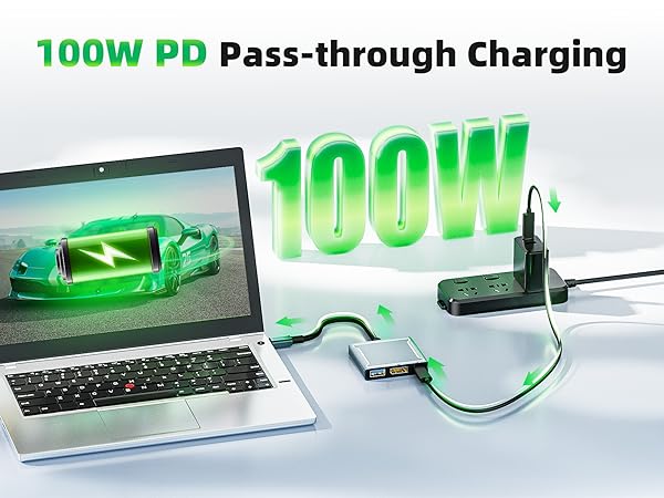 Thunderbolt 4/3 to DP Converter Compatible with iPhone 17 16 15, Galaxy S25 S24, MacBook Pro/Air