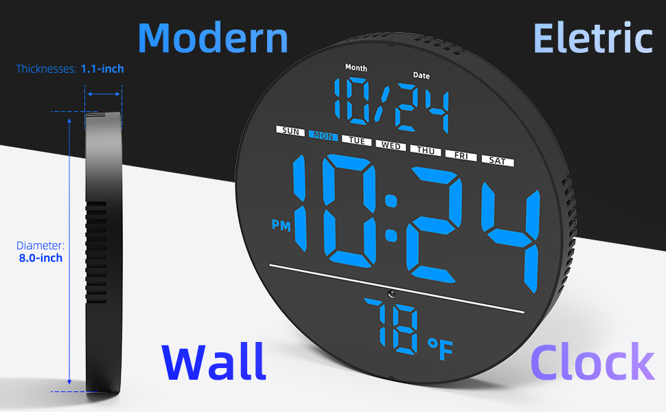 LED Digital Wall Clock