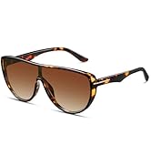 Colrea Oversized Aviator Sunglasses for Women Men Retro Big Round Aviators Trendy 70s Vintage Shi...