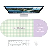 Velluxion Checkered Pattern Desk Pad Protector, 35.5 x 13'' Aesthetic Mouse Mat for Desktop, Wate...