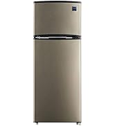 ARCTIC CHEF RFR725 2 Door Apartment Size Refrigerator with Freezer, Stainless