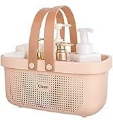 JiatuA Plastic Storage Basket with Handle Portable Shower Caddy Tote Organizer Basket Bin for Bat...