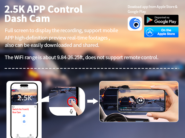 dash camera wifi app 