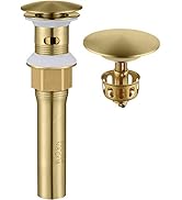 KAIYING Pop Up Drain, Bathroom Sink Drain Stopper with Overflow, Vessel Sink Drain Assembly with ...