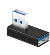 Basesailor 90 Degree USB A Male to Female Adapter 4 Pack,Up Down &amp; Left Right Angle USB 3.0 Conne...