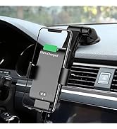 MANKIW Wireless Car Charger Automatic Clamping 10W Qi Fast Charging Car Charger Mount Compatible ...