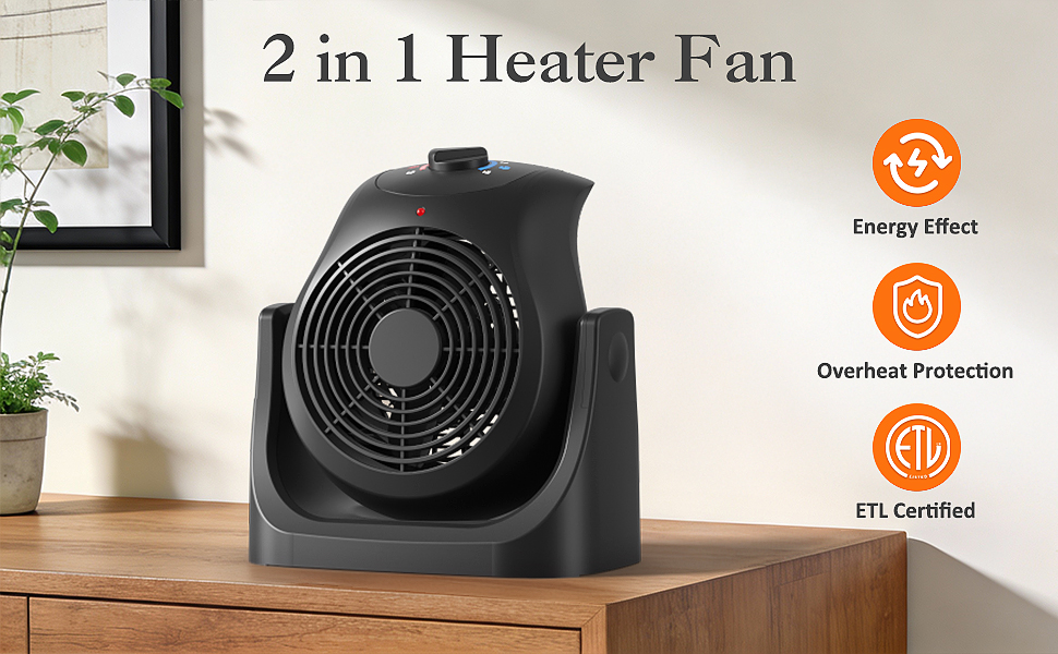 2 in 1 heater fan