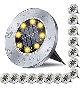 Rayolon Solar Ground Lights, Waterproof Solar Garden Lights, Upgraded Outdoor Garden Waterproof B...